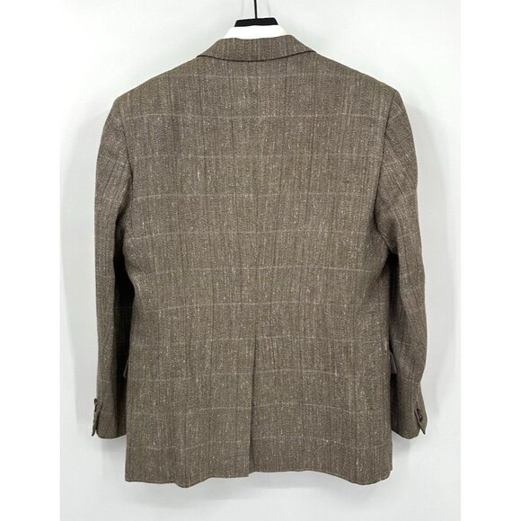 vintage 80s GIEVES & HAWKES jacket blazer sport coat wool silk herringbone 40S - Picture 6 of 8